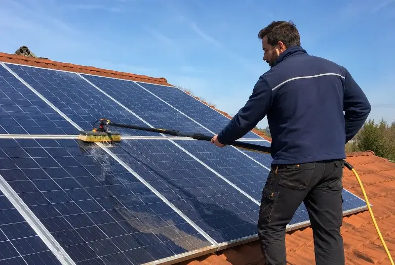 Nettoyage et entretien de panneaux solaires à la Motte